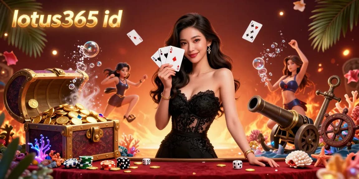 Experience thrilling moments at lotus365 id with an elegant Asian woman holding playing cards in a luxury casino.