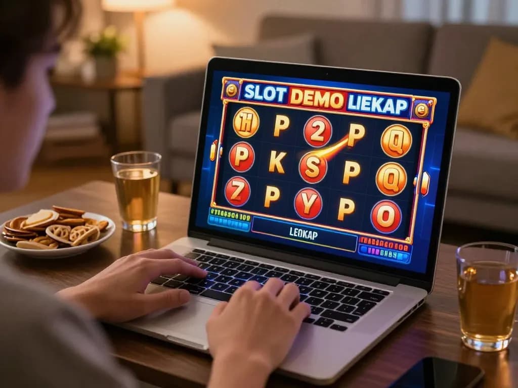 Terlibat dalam permainan Slot Demo PG Soft Lengkap di laptop, menikmati pengalaman permainan slot online di rumah