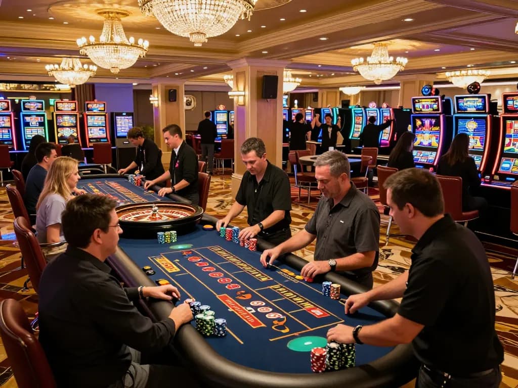 Experience thrilling gameplay at https://rr88co.net/ with lively roulette players and glamorous casino ambiance