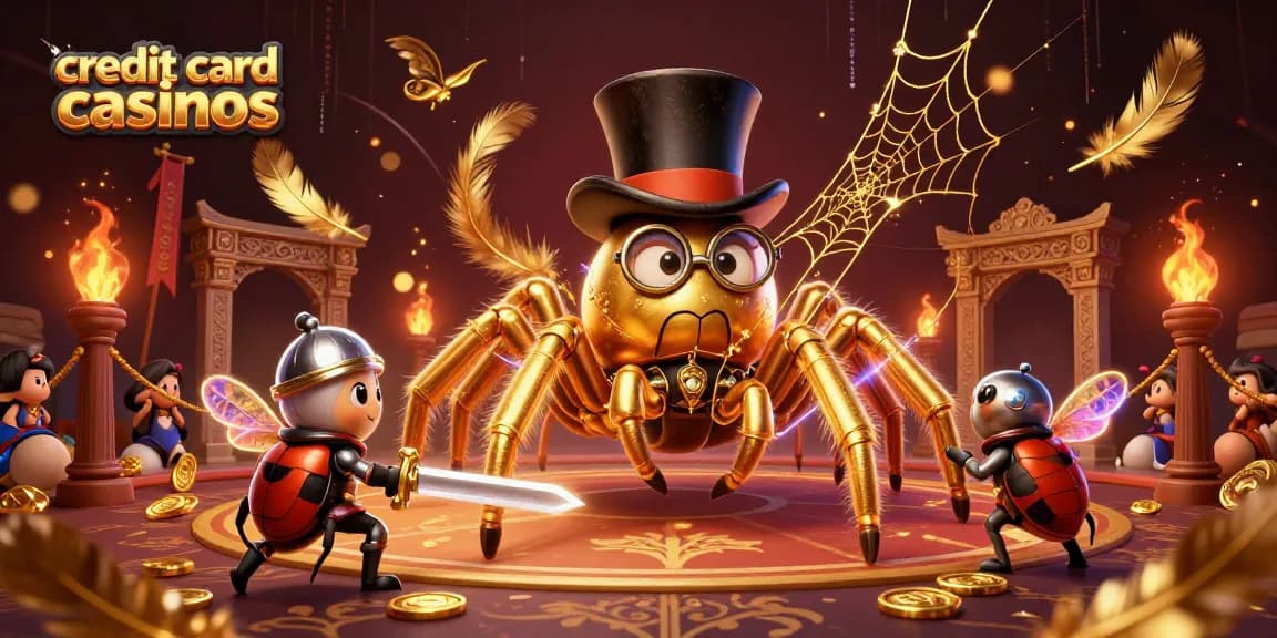 Engage in thrilling action at credit card casinos with vibrant gaming elements and dynamic characters.