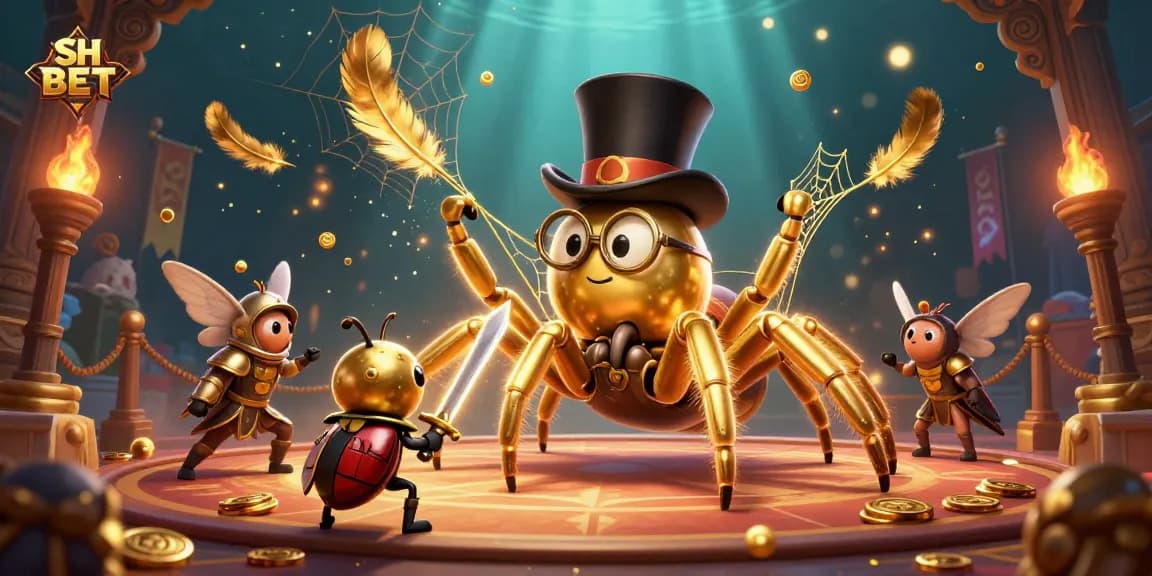 Engage with the exciting world of SH BET through a vibrant, 3D casino illustration featuring dynamic characters and elements.
