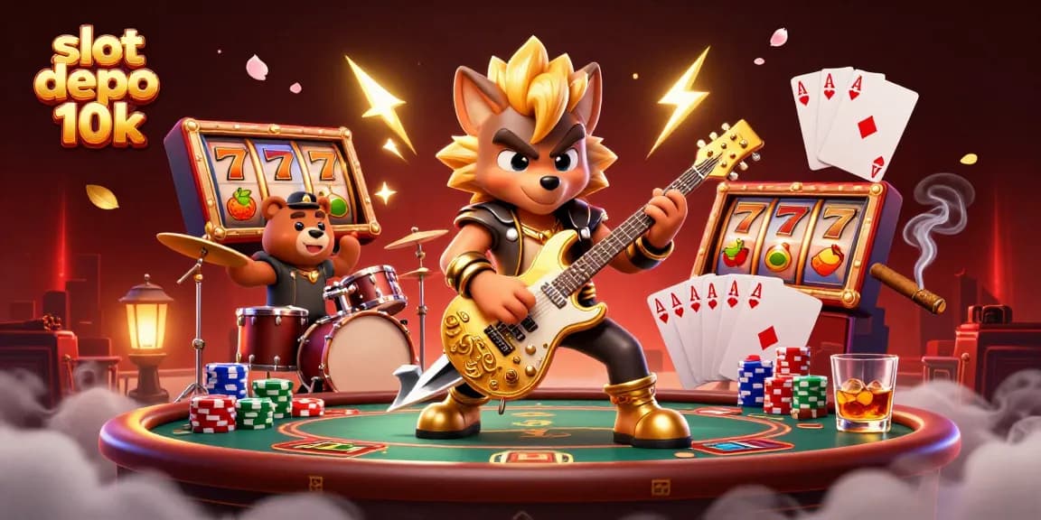 Engage with exciting slot depo 10k gameplay featuring vibrant characters and dynamic casino elements.