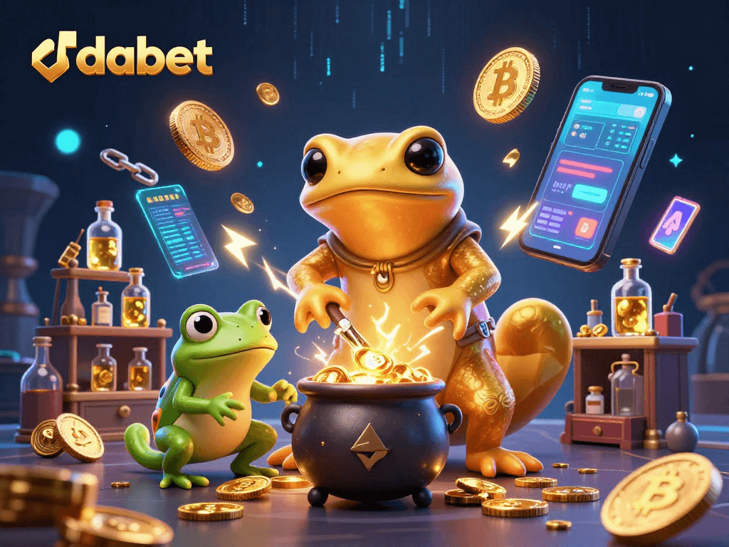 dabet showcases enchanting alchemy of gold in a vibrant casino-themed digital illustration