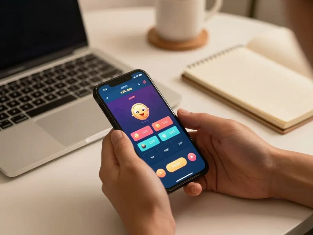 Engaging player using tài xỉu md5 apk on smartphone, showcasing exciting betting options and vibrant graphics