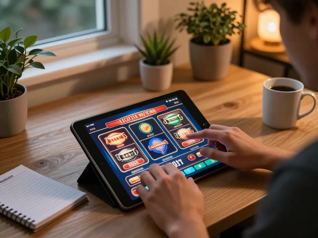 Engaging in online slots gameplay at home, maximizing lv88seo gaming experience with strategy notes.