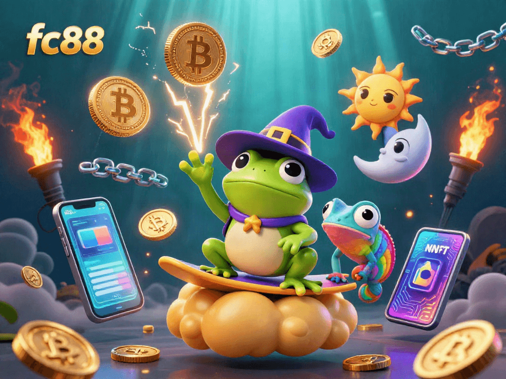 fc88 tái hiện thần kỳ trong thế giới casino với những đồng xu vàng và sinh vật huyền bí.