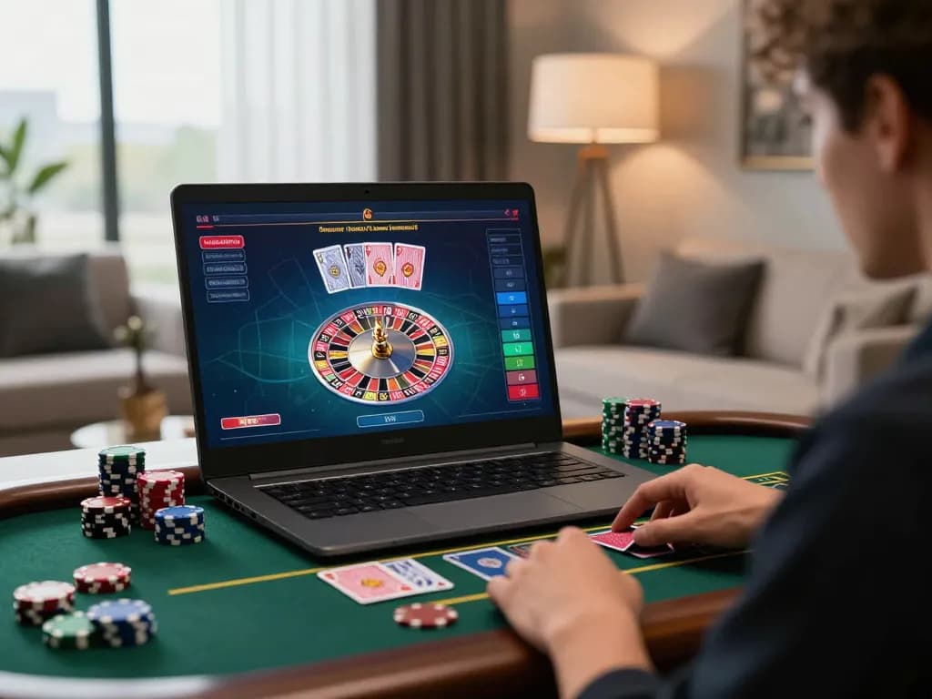 Engaging in live dealer roulette on uu88 trang chủ with stylish gaming setup and vibrant atmosphere.