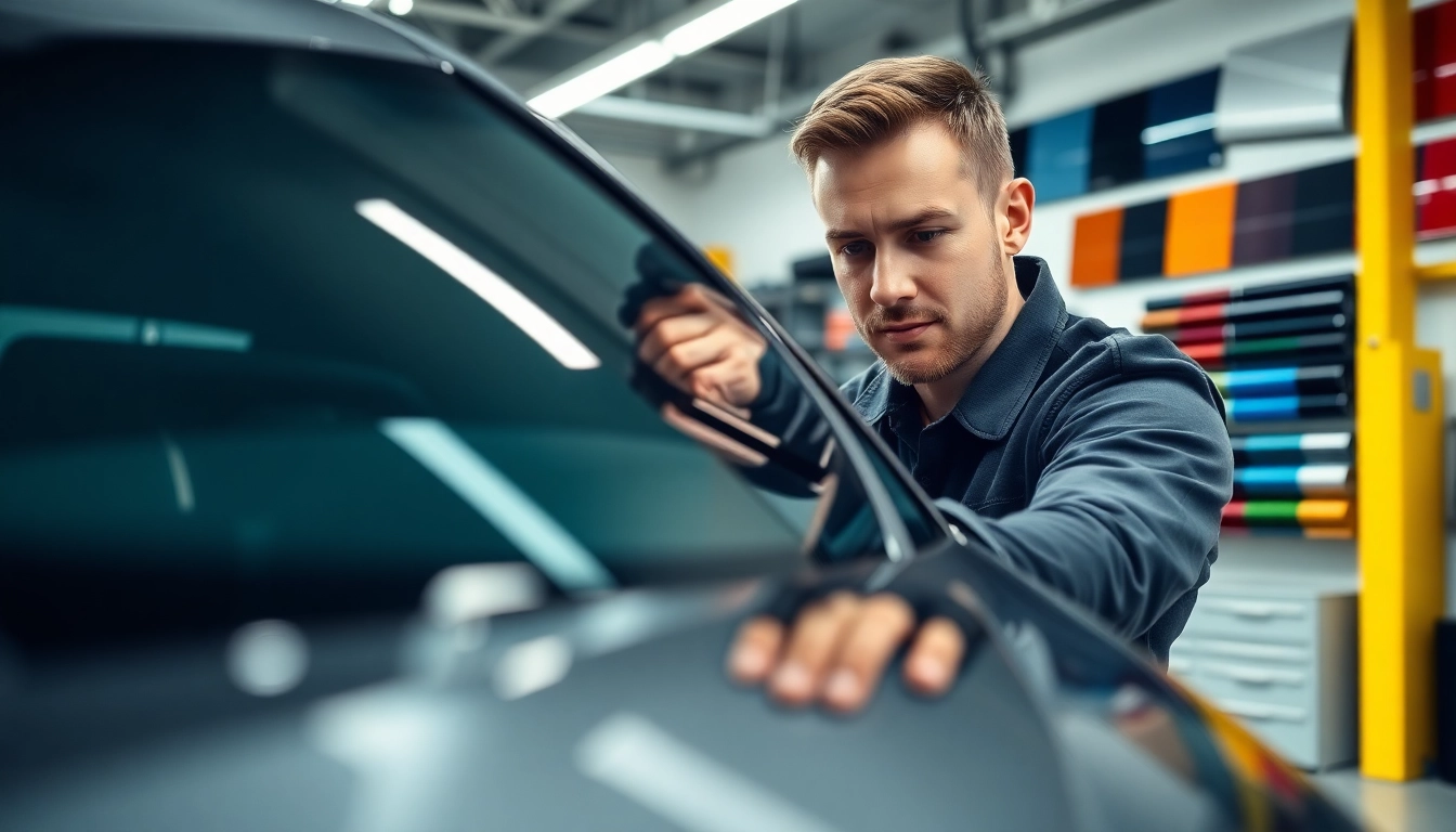 Enhance your vehicle with expert window tint near me application by a skilled technician.