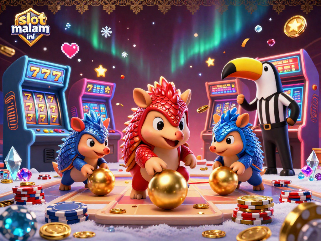 Experience the thrill of slot gacor malam ini with dynamic pangolins and casino elements.
