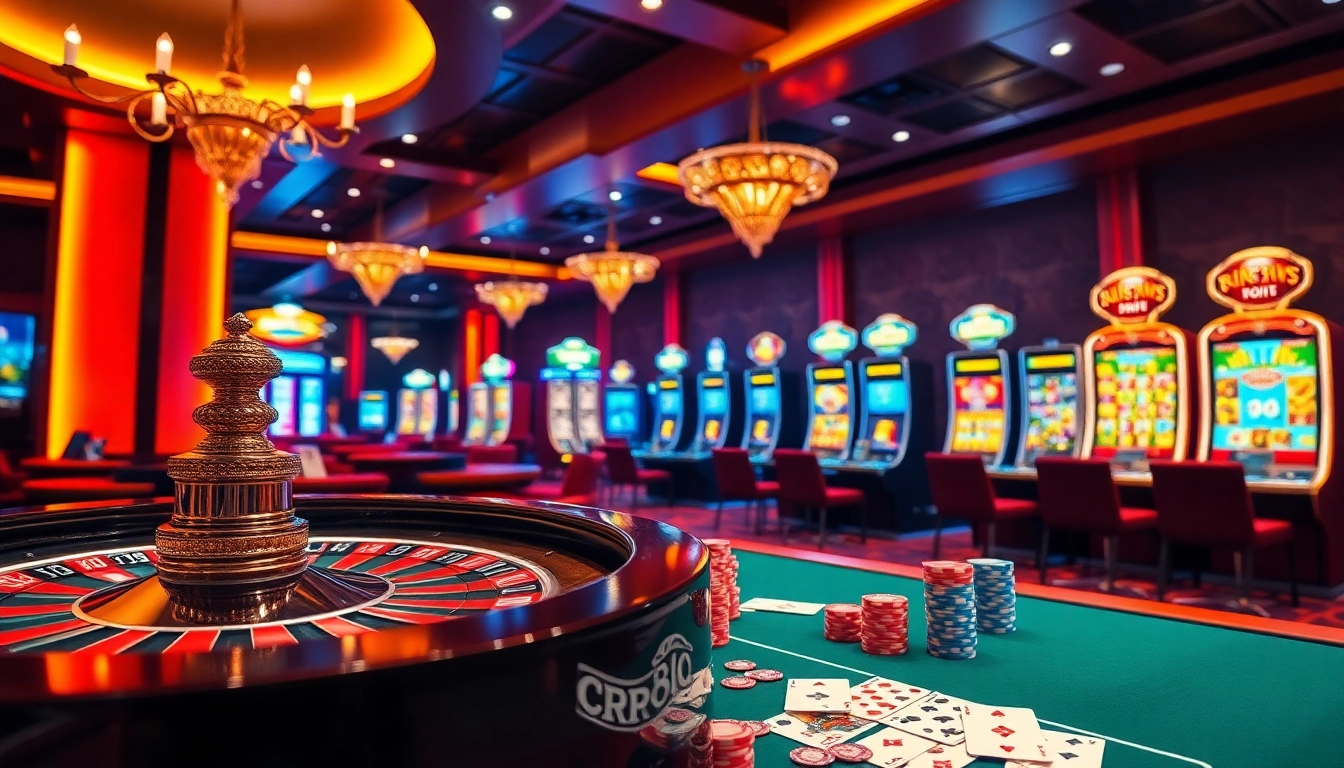 Experience the thrill of winning with RR88 in an upscale casino setting featuring exciting gaming elements.