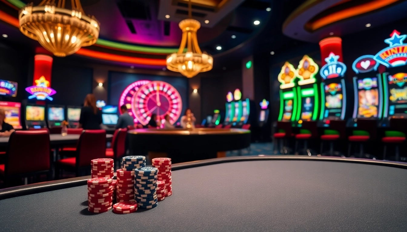 Exciting gambling action at open88.mobi with vibrant casino tables and slots.