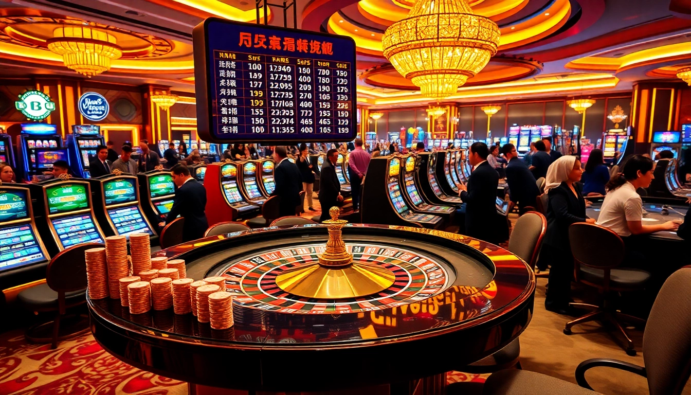 Pengeluaran Macau results displayed on a luxury casino live draw board, capturing the excitement of gambling.