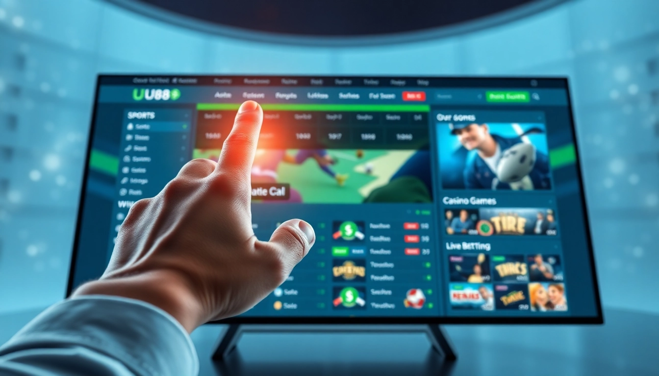 Experience seamless betting with the UU88 interface showcasing diverse gaming options.
