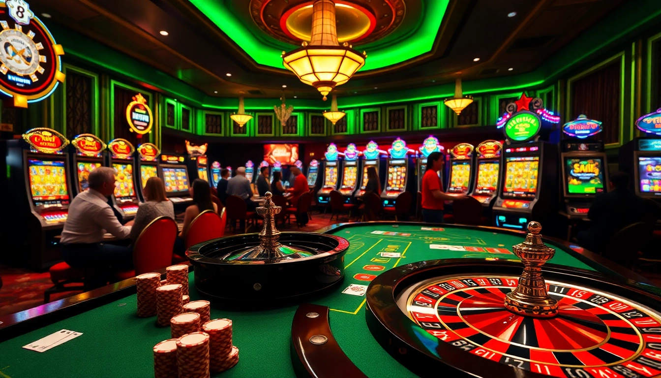 S8com casino scene showcasing an elegant roulette wheel and active gameplay with vibrant colors.