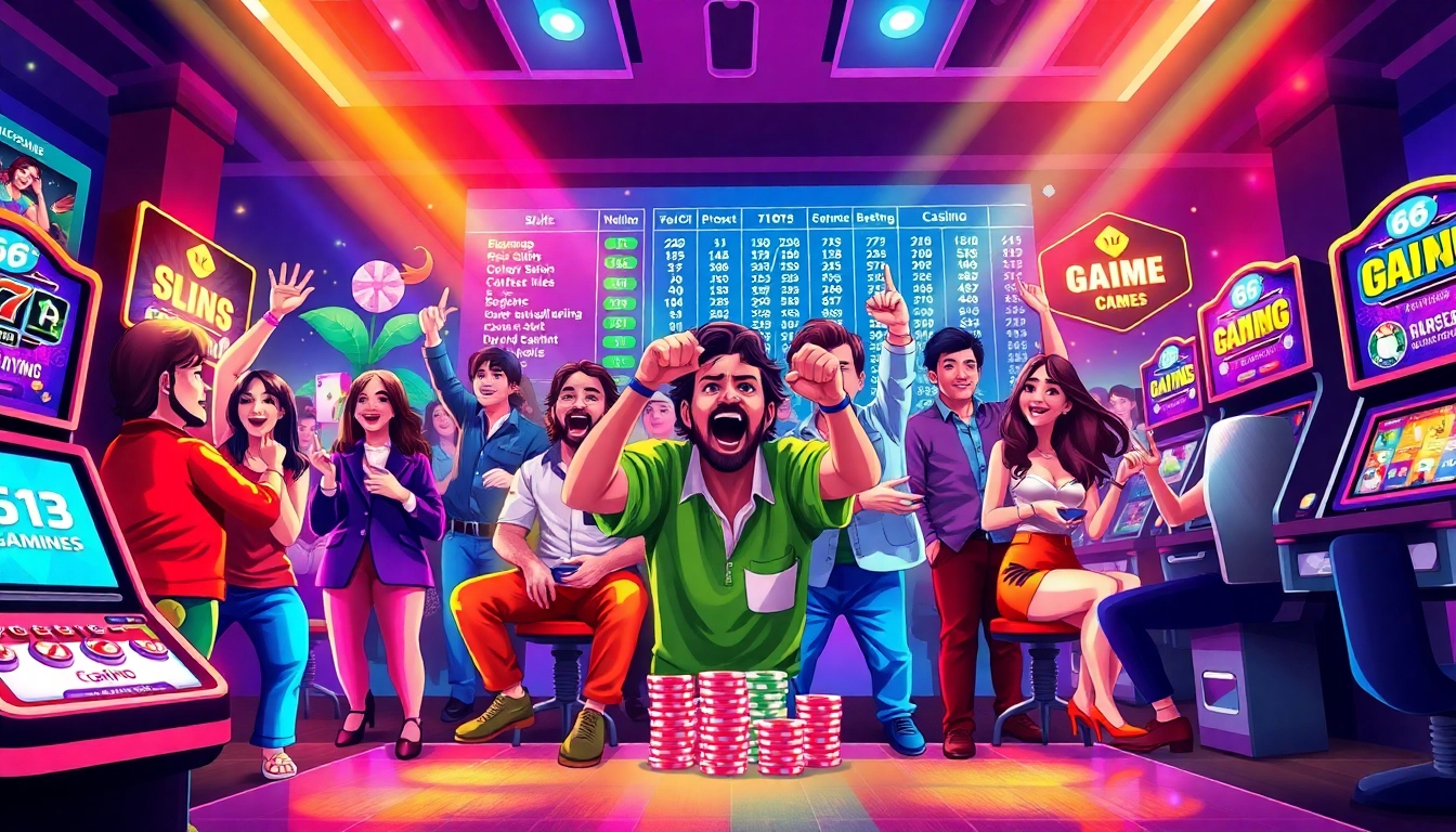 Exciting scene at 66club featuring players engaged in thrilling online games.